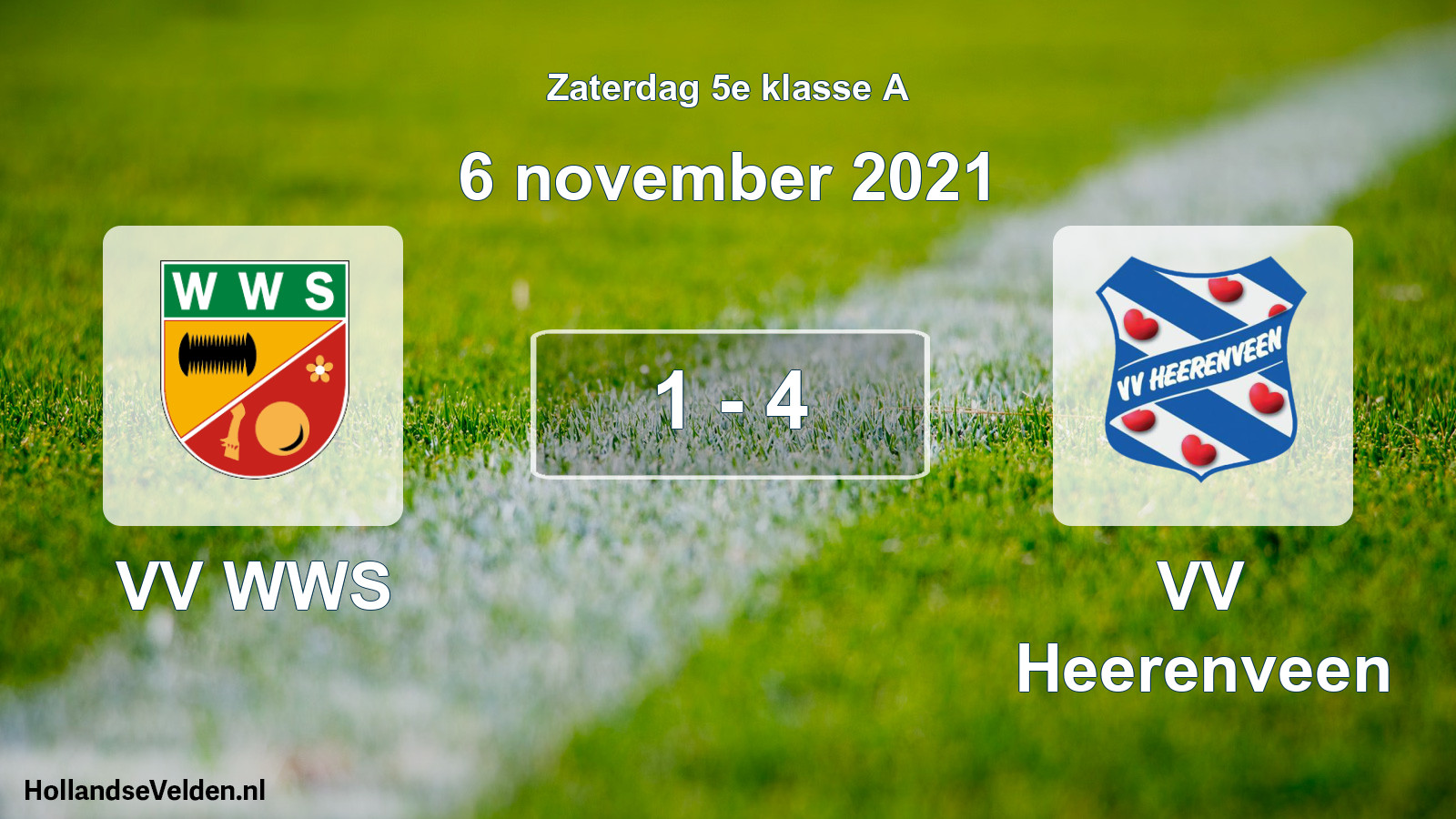 Total number of matches played: VV WWS - VV Heerenveen 1 - 4 (6 November 2021)