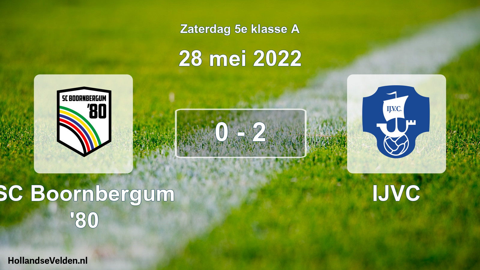 Total number of matches played: SC Boornbergum '80 - IJVC 0 - 2 (28 May 2022)