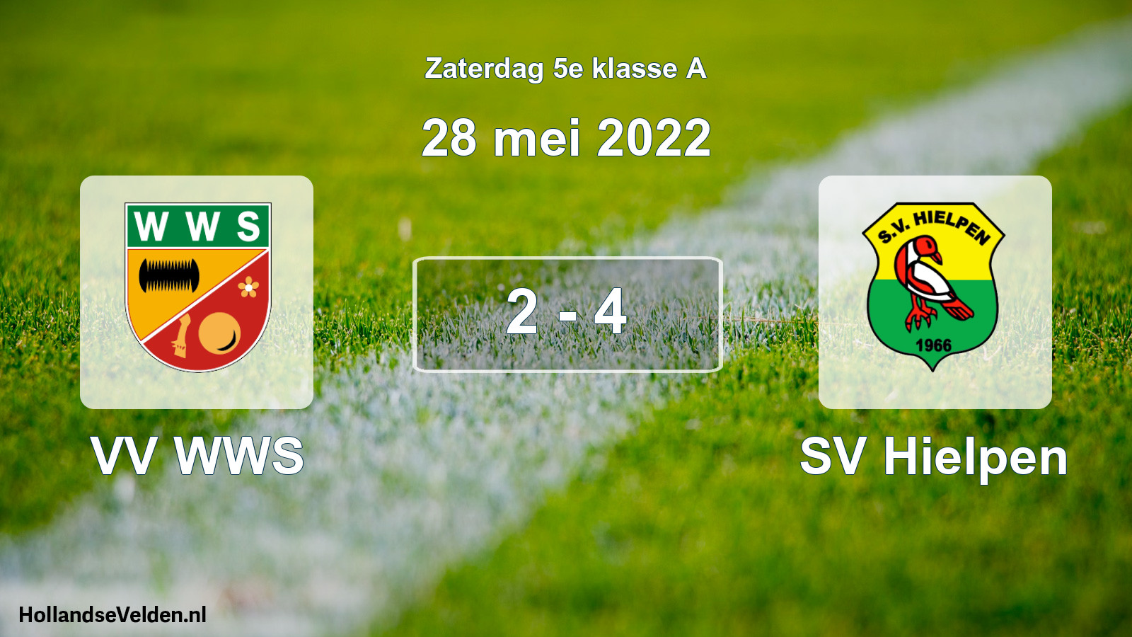 Total number of matches played: VV WWS - SV Hielpen 2 - 4 (28 May 2022)