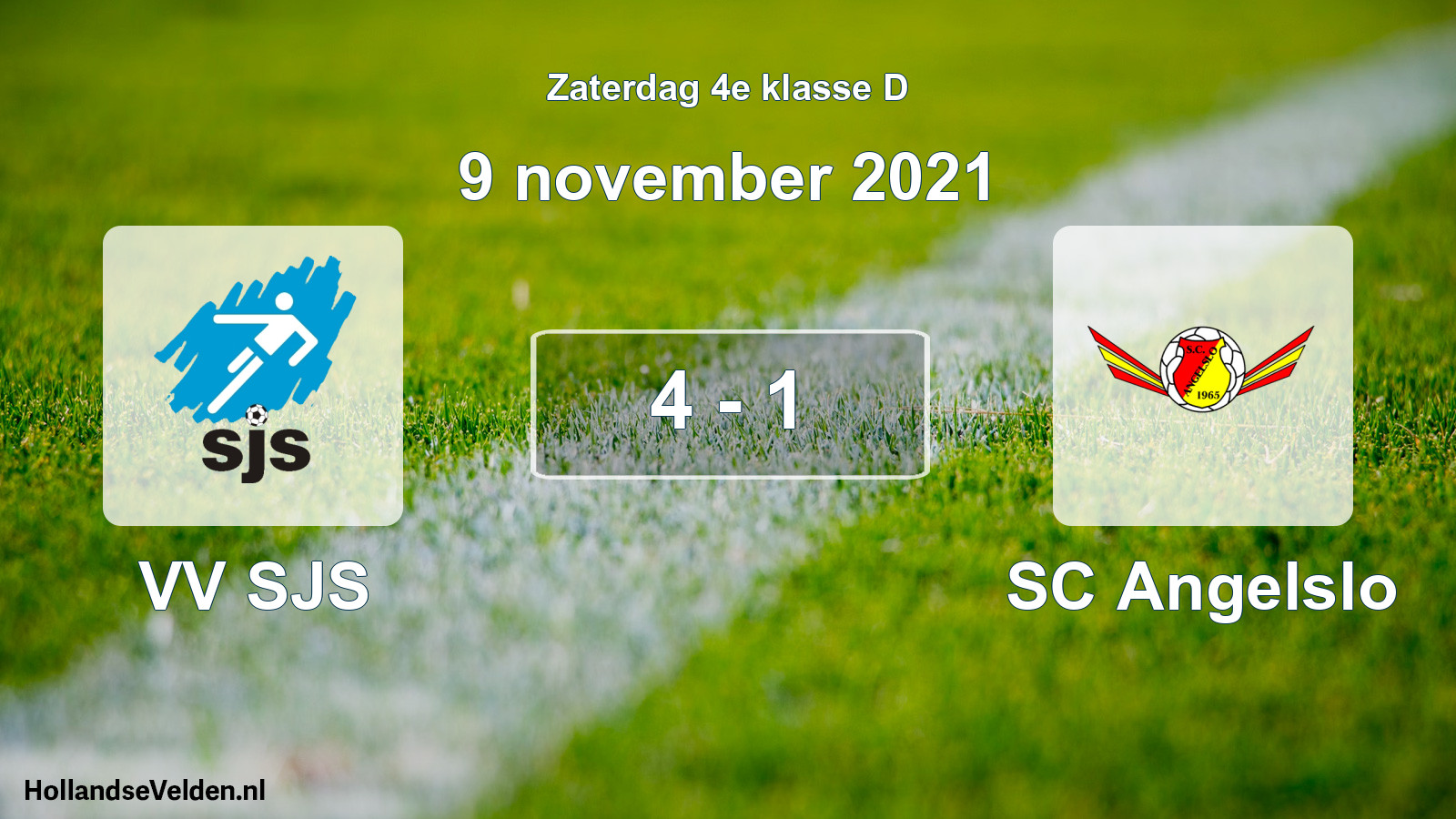 Total number of matches played: VV SJS - SC Angelslo 4 - 1 (9 November 2021)