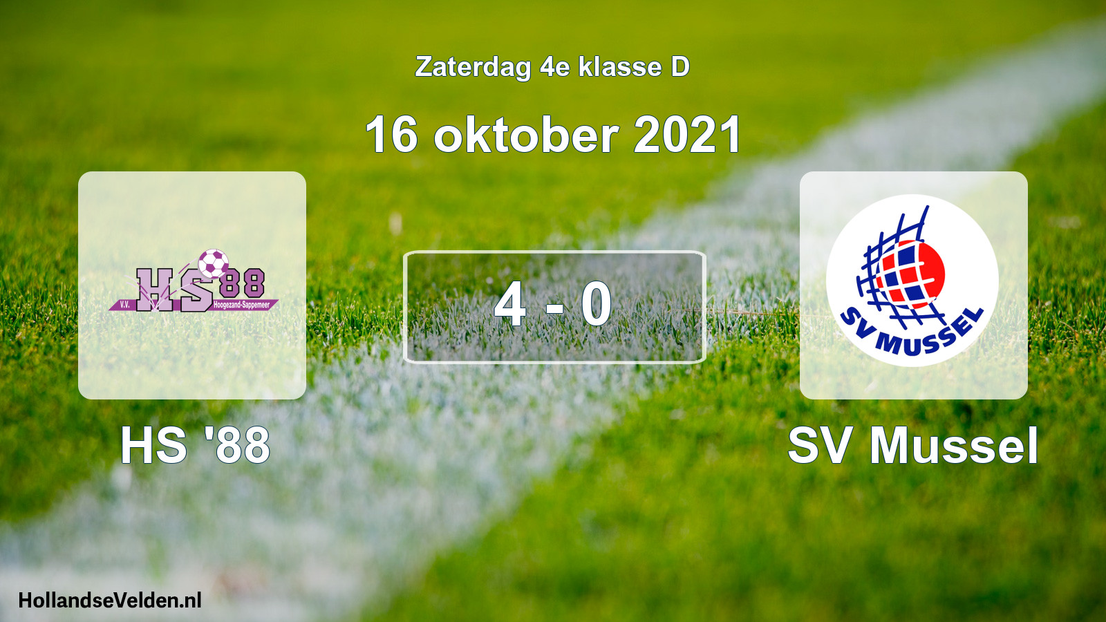 Total number of matches played: HS '88 - SV Mussel 4 - 0 (16 October 2021)