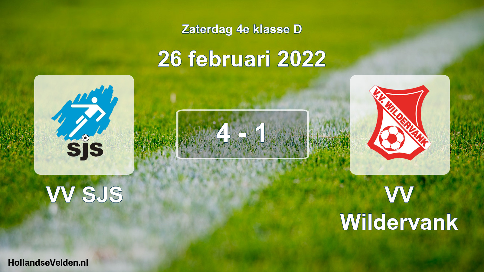 Total number of matches played: VV SJS - VV Wildervank 4 - 1 (26 February 2022)