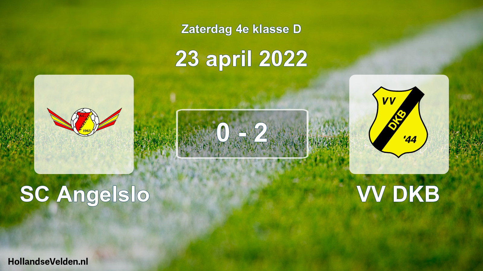 Total number of matches played: SC Angelslo - VV DKB 0 - 2 (23 April 2022)