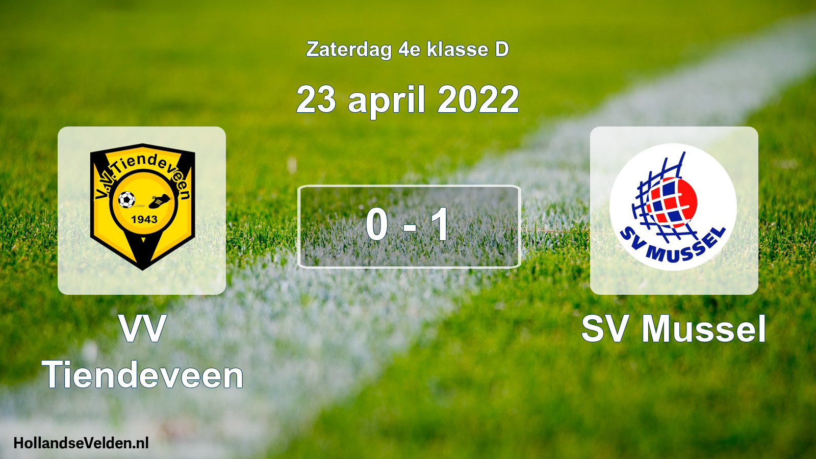Total number of matches played: VV Tiendeveen - SV Mussel 0 - 1 (23 April 2022)