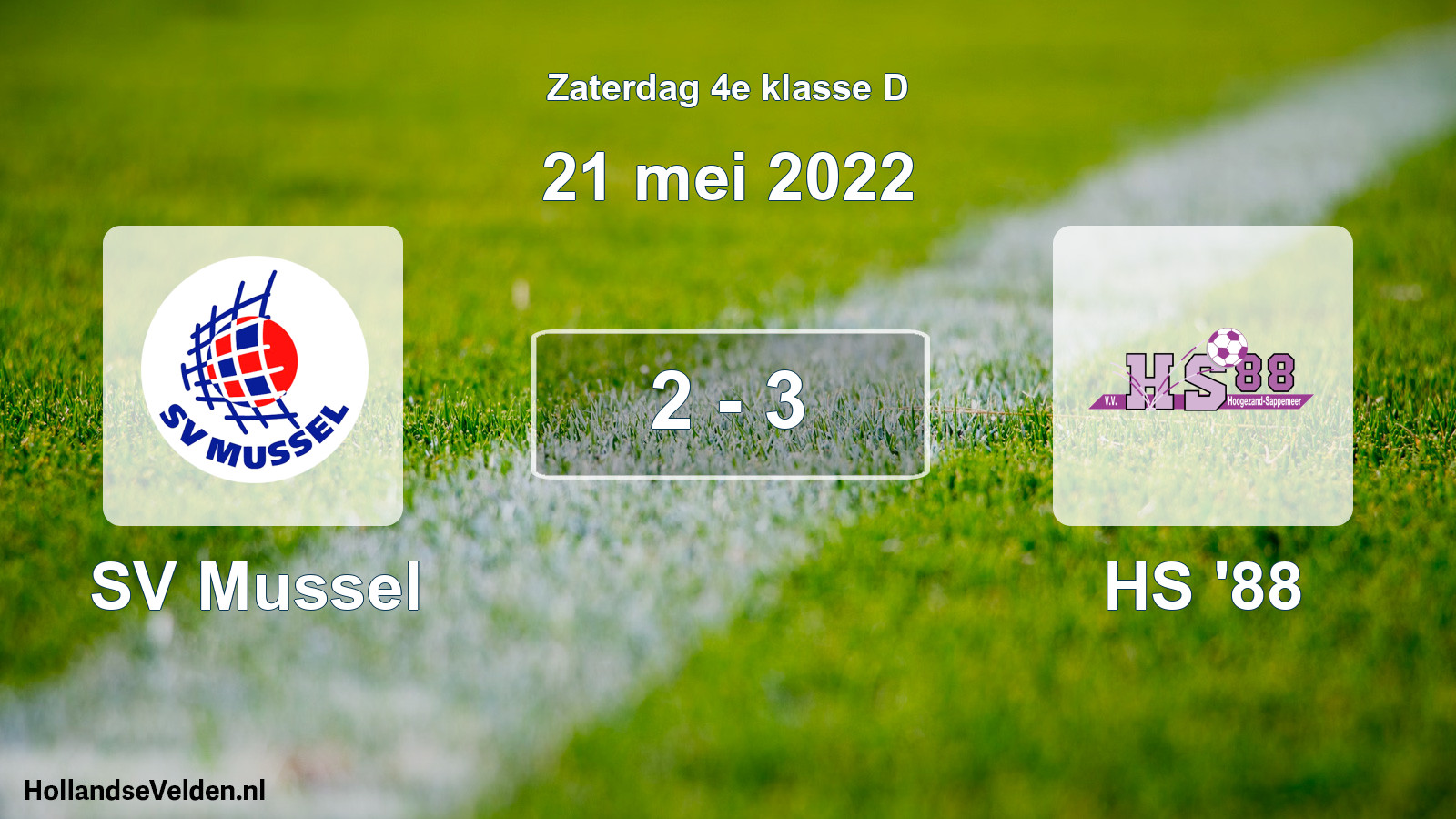 Total number of matches played: SV Mussel - HS '88 2 - 3 (21 May 2022)