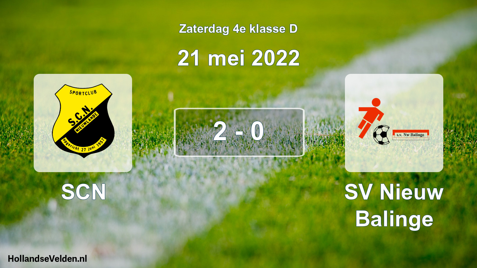 Total number of matches played: SCN - SV Nieuw Balinge 2 - 0 (21 May 2022)