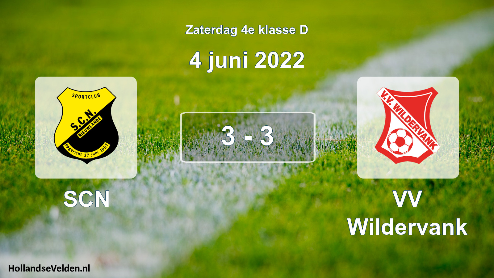 Total number of matches played: SCN - VV Wildervank 3 - 3 (4 June 2022)