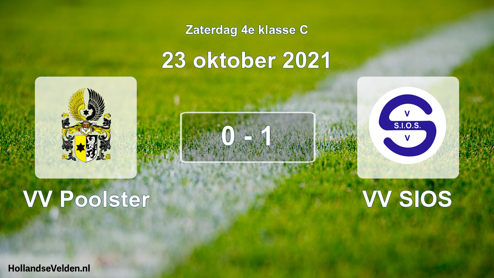Total number of matches played: VV Poolster - VV SIOS 0 - 1 (23 October 2021)