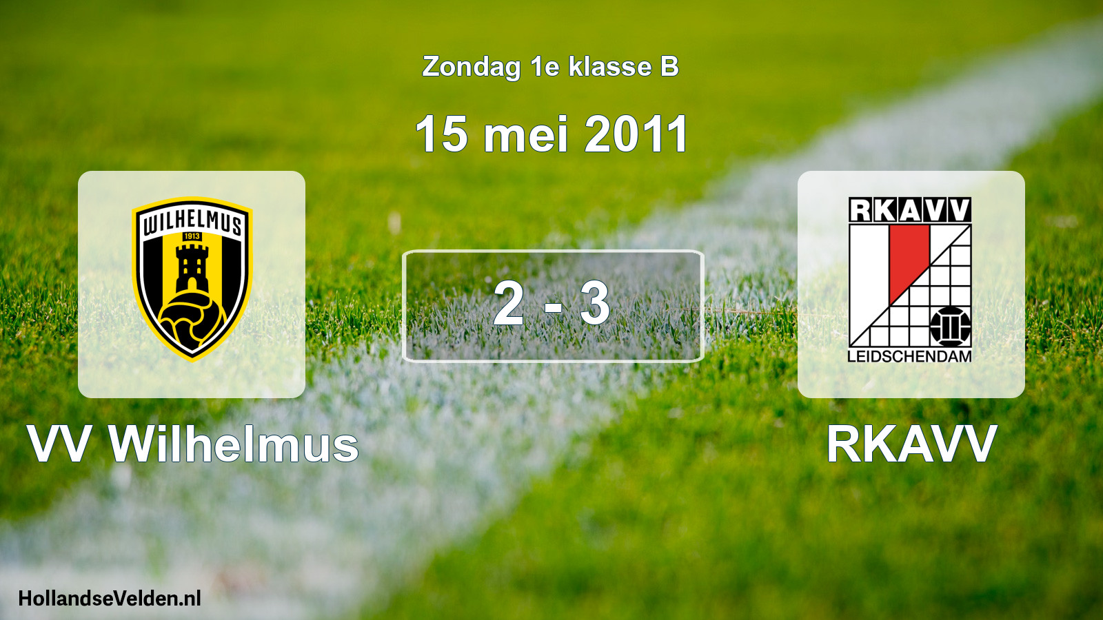 Total number of matches played: VV Wilhelmus - RKAVV 2 - 3 (15 May 2011)
