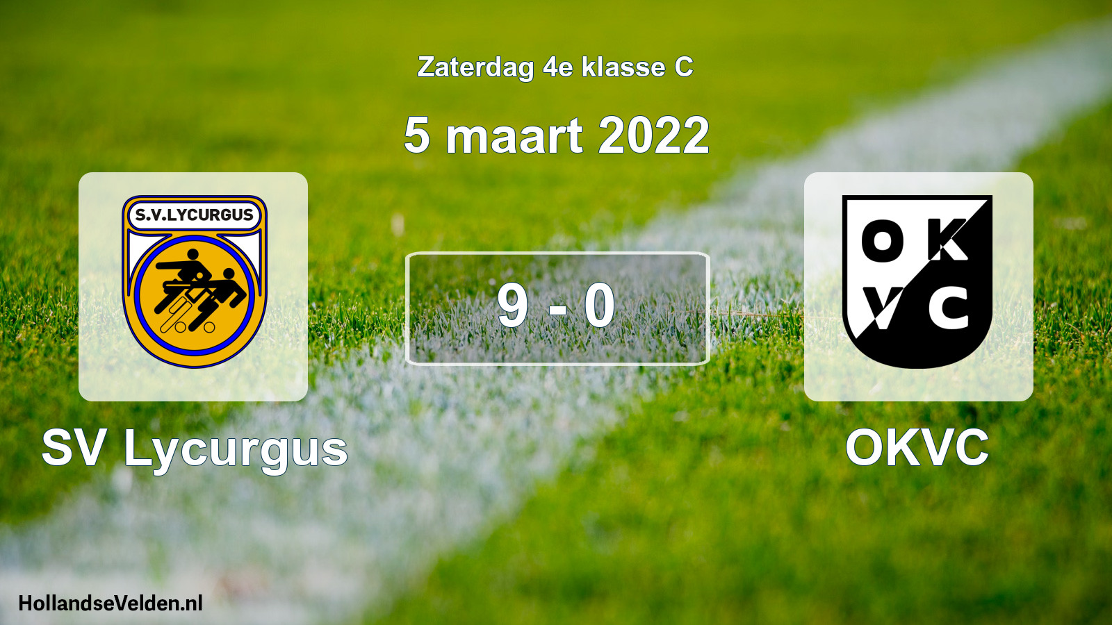 Total number of matches played: SV Lycurgus - OKVC 9 - 0 (5 March 2022)