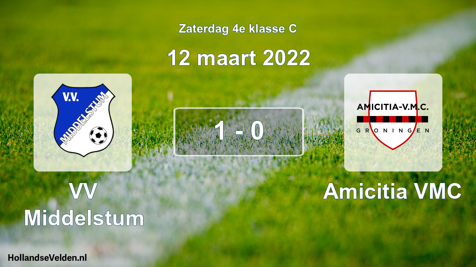 Total number of matches played: VV Middelstum - Amicitia VMC 1 - 0 (12 March 2022)