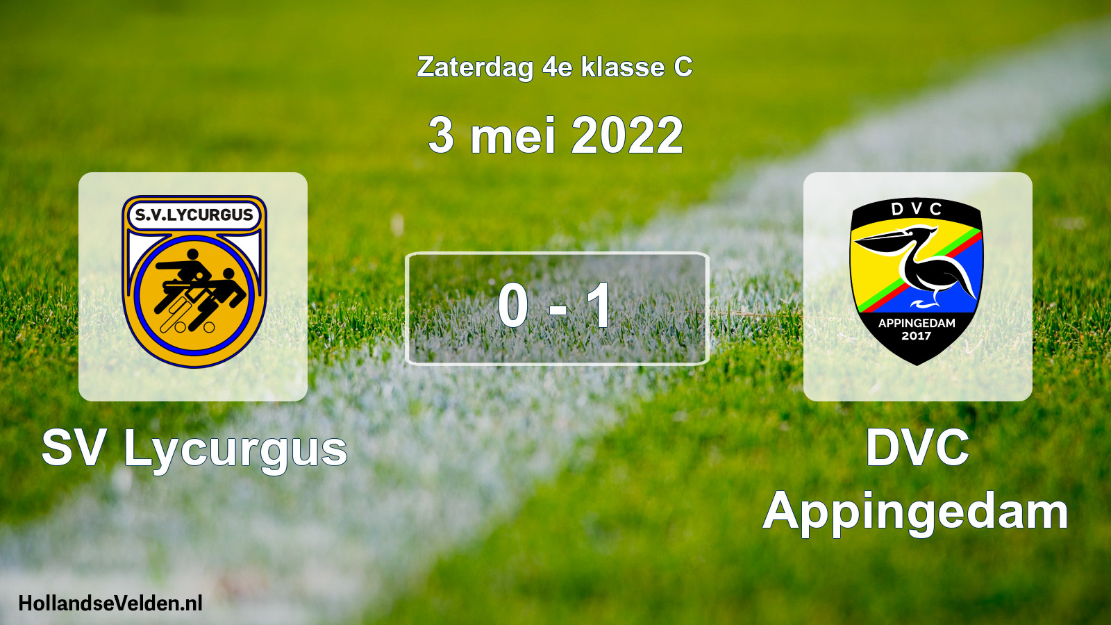 Total number of matches played: SV Lycurgus - DVC Appingedam 0 - 1 (3 May 2022)