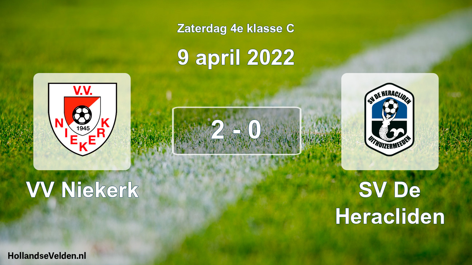 Total number of matches played: VV Niekerk - SV De Heracliden 2 - 0 (9 April 2022)