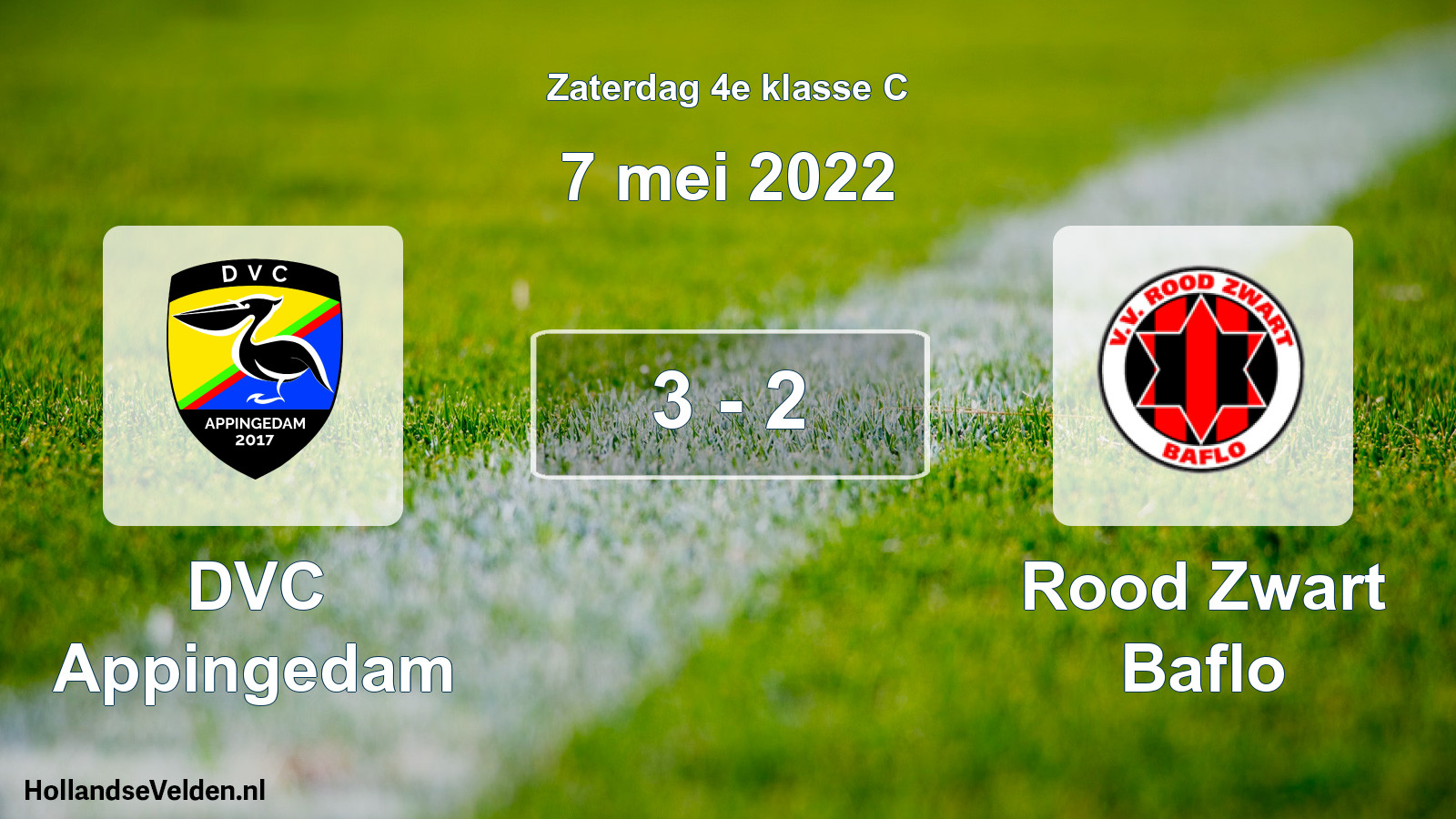 Total number of matches played: DVC Appingedam - Rood Zwart Baflo 3 - 2 (7 May 2022)