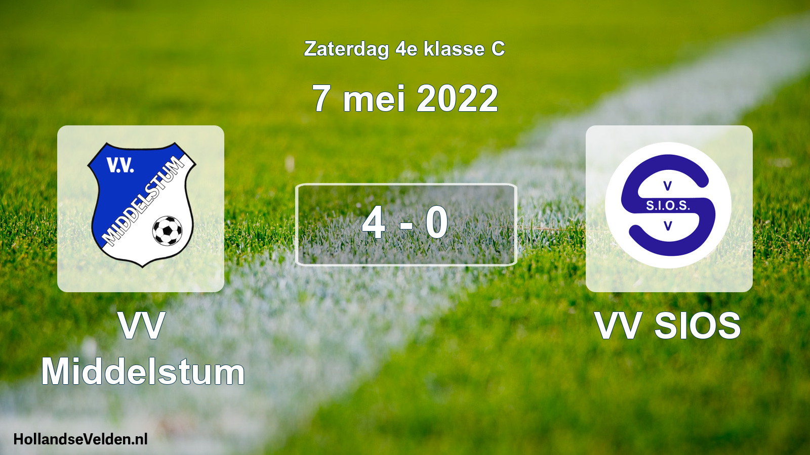 Total number of matches played: VV Middelstum - VV SIOS 4 - 0 (7 May 2022)