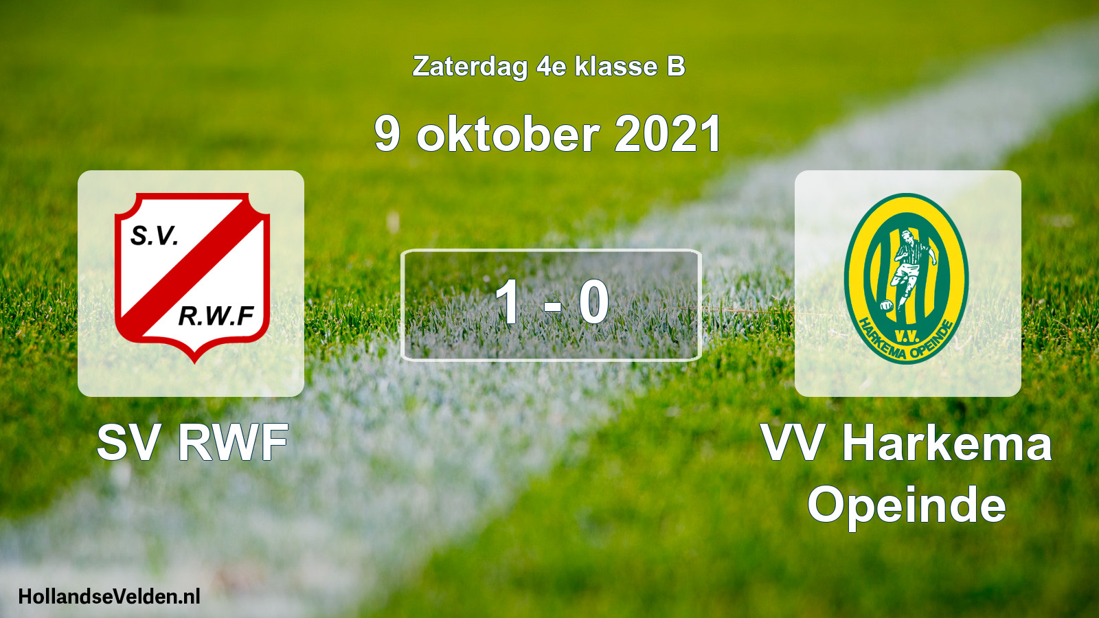 Total number of matches played: SV RWF - VV Harkema Opeinde 1 - 0 (9 October 2021)