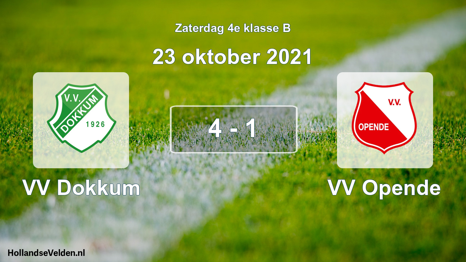 Total number of matches played: VV Dokkum - VV Opende 4 - 1 (23 October 2021)