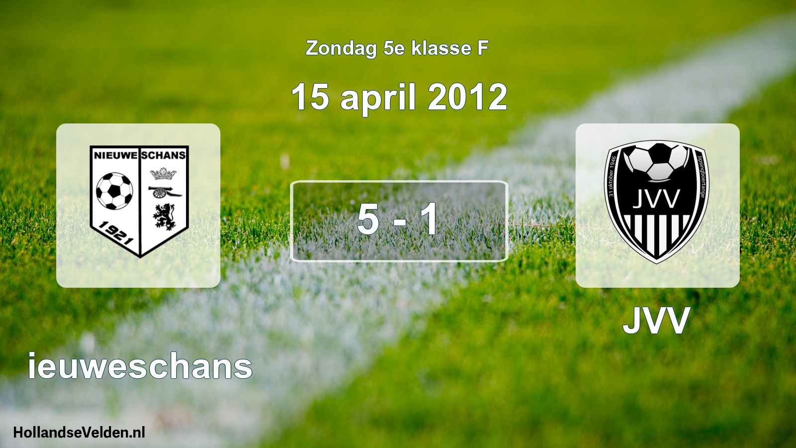Total number of matches played: Nieuweschans - JVV 5 - 1 (15 April 2012)