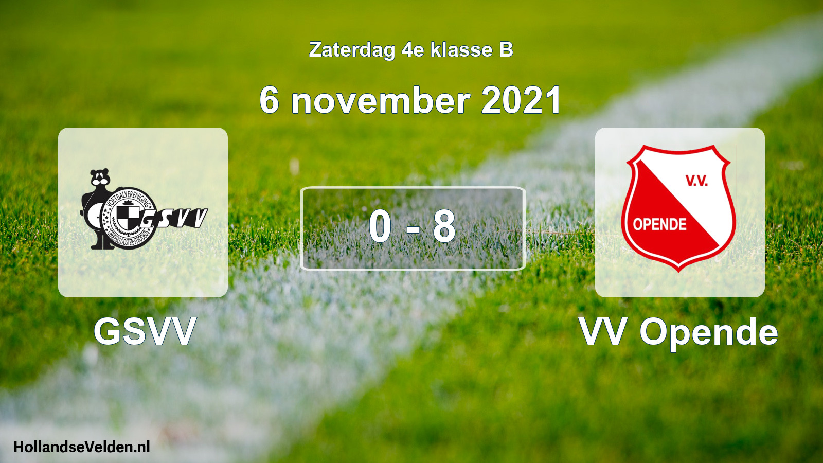 Total number of matches played: GSVV - VV Opende 0 - 8 (6 November 2021)