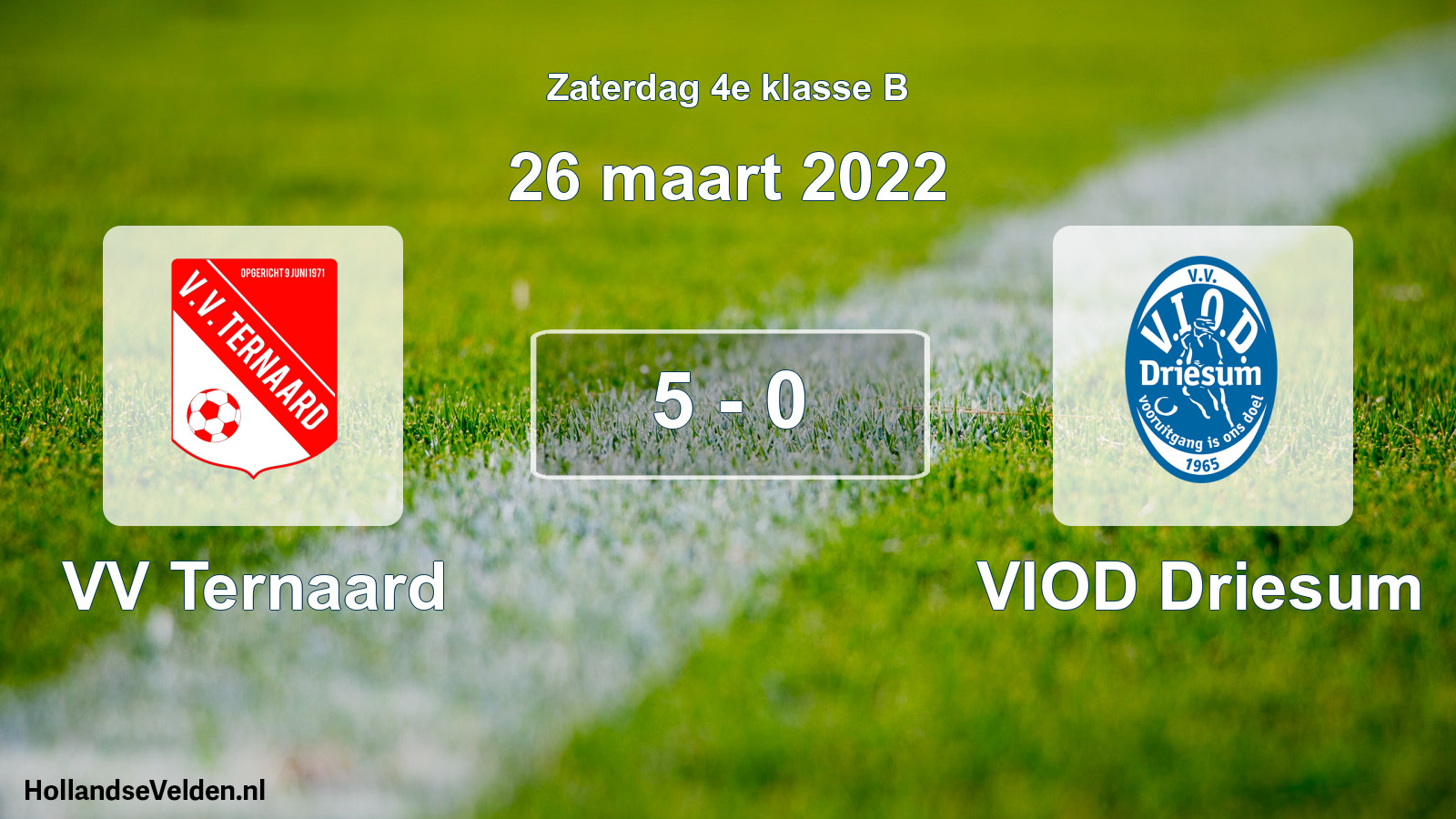 Total number of matches played: VV Ternaard - VIOD Driesum 5 - 0 (26 March 2022)