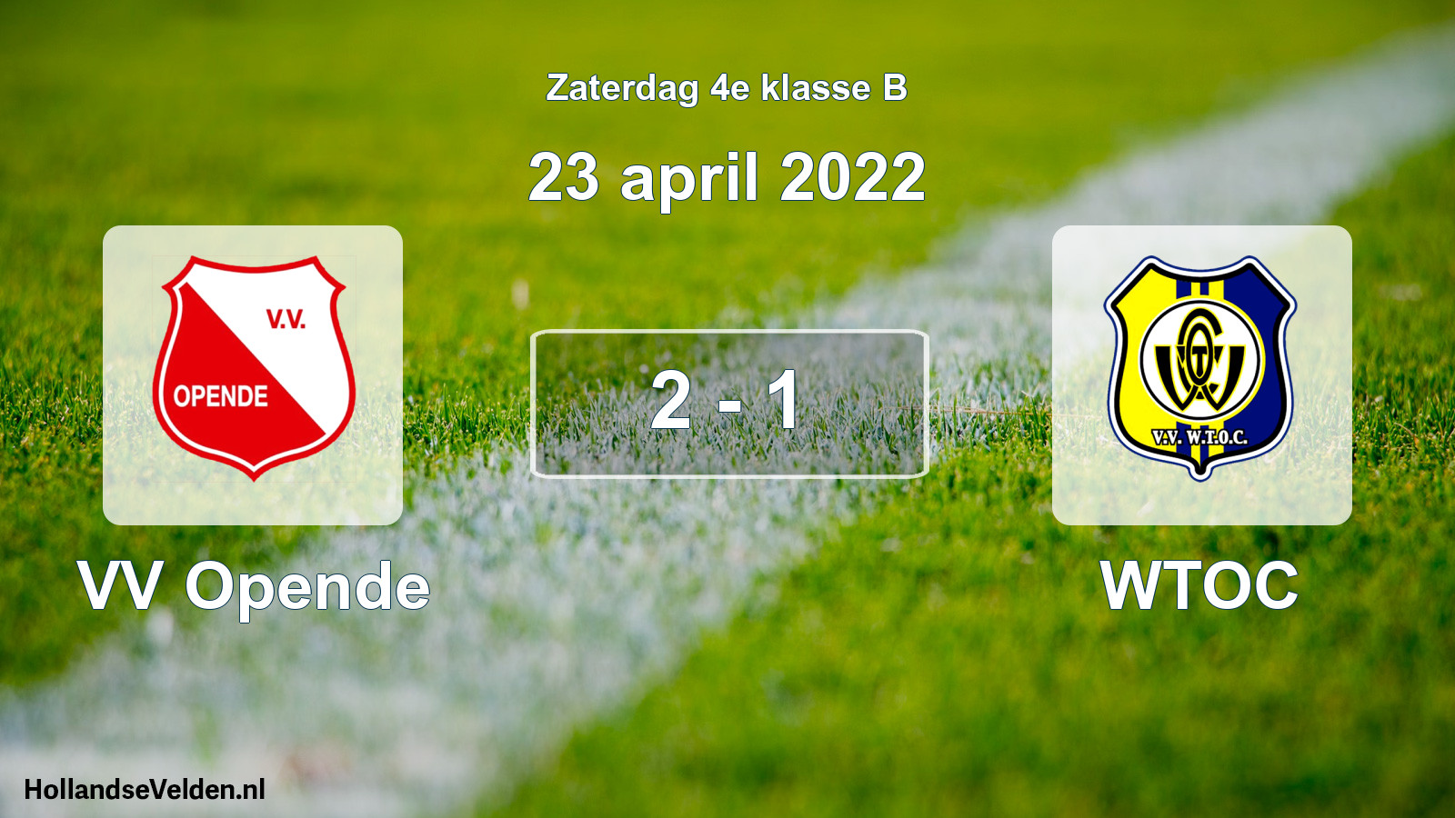 Total number of matches played: VV Opende - WTOC 2 - 1 (23 April 2022)