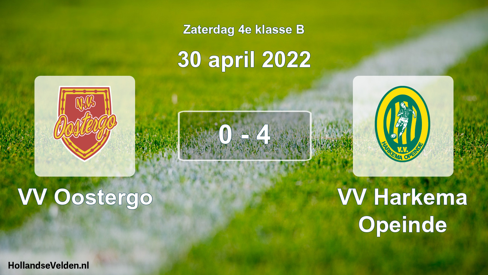 Total number of matches played: VV Oostergo - VV Harkema Opeinde 0 - 4 (30 April 2022)