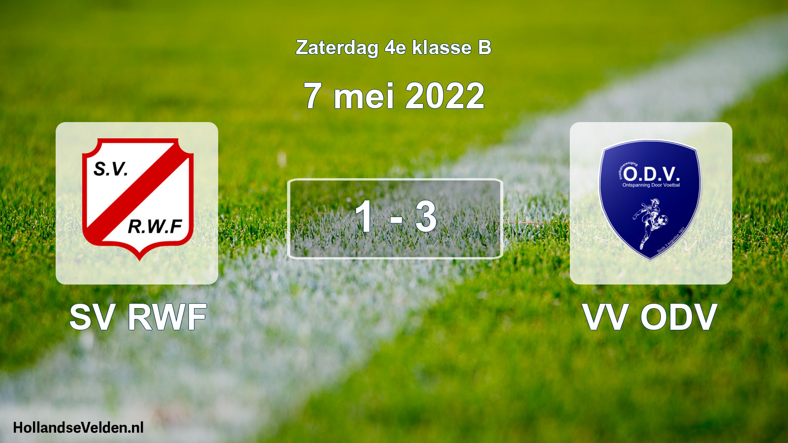 Total number of matches played: SV RWF - VV ODV 1 - 3 (7 May 2022)