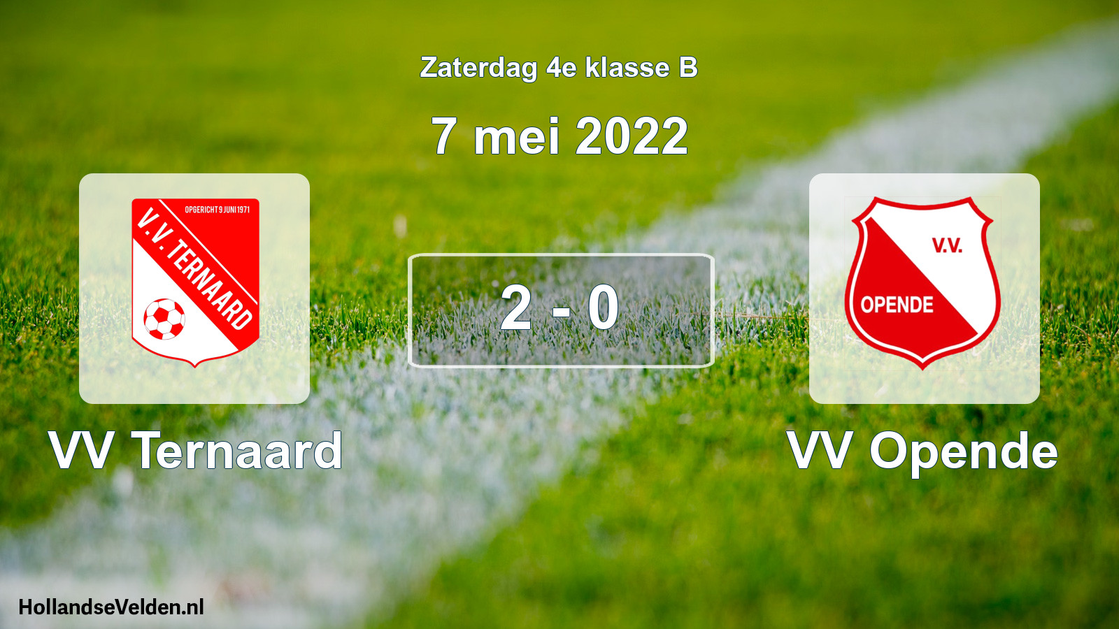 Total number of matches played: VV Ternaard - VV Opende 2 - 0 (7 May 2022)