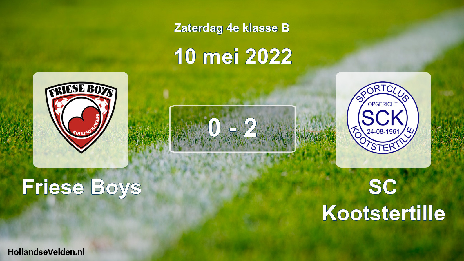Total number of matches played: Friese Boys - SC Kootstertille 0 - 2 (10 May 2022)