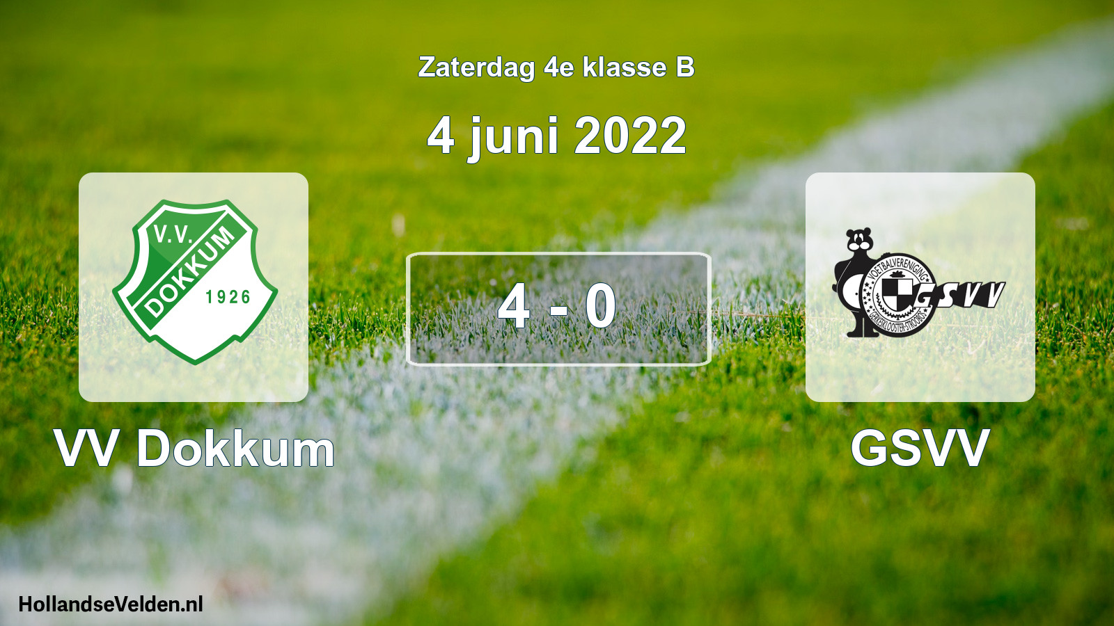Total number of matches played: VV Dokkum - GSVV 4 - 0 (4 June 2022)