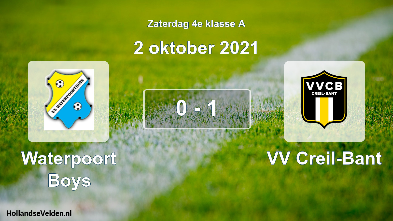 Total number of matches played: Waterpoort Boys - VV Creil-Bant 0 - 1 (2 October 2021)