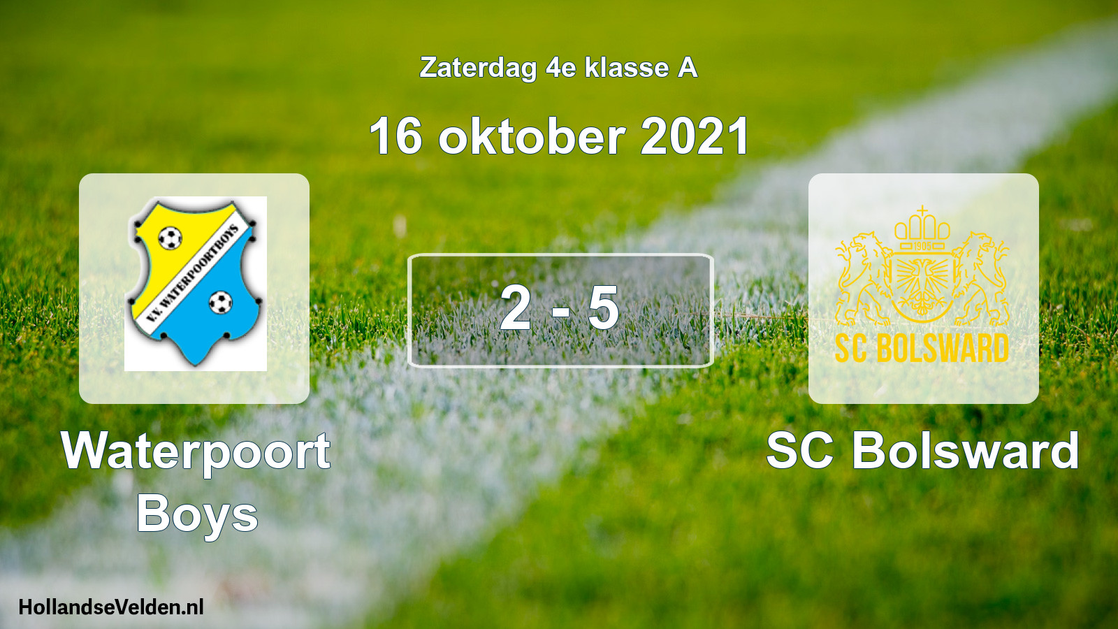 Total number of matches played: Waterpoort Boys - SC Bolsward 2 - 5 (16 October 2021)