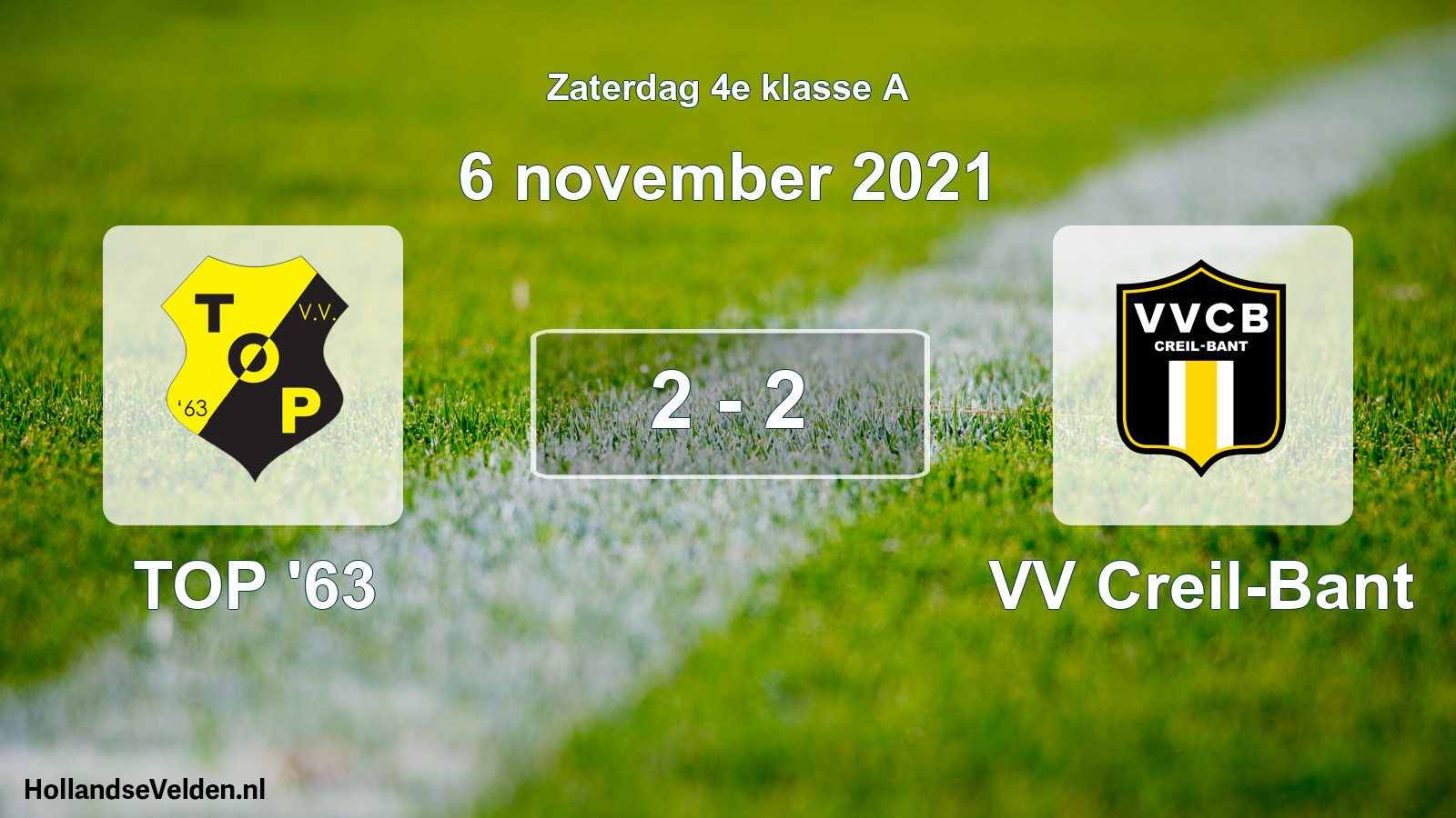 Total number of matches played: TOP '63 - VV Creil-Bant 2 - 2 (6 November 2021)