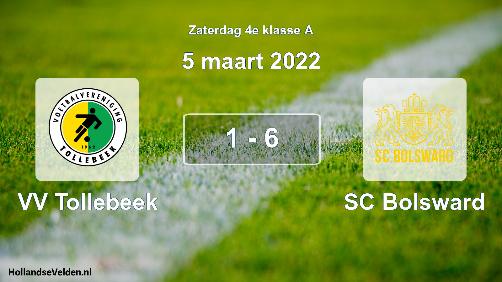 Total number of matches played: VV Tollebeek - SC Bolsward 1 - 6 (5 March 2022)