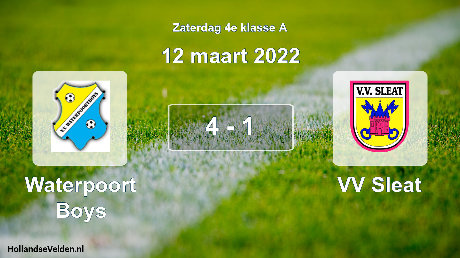 Total number of matches played: Waterpoort Boys - VV Sleat 4 - 1 (12 March 2022)