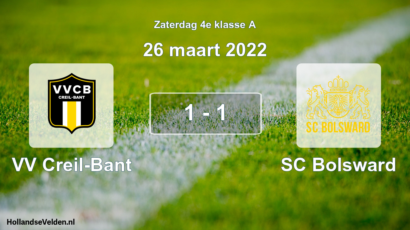 Total number of matches played: VV Creil-Bant - SC Bolsward 1 - 1 (26 March 2022)