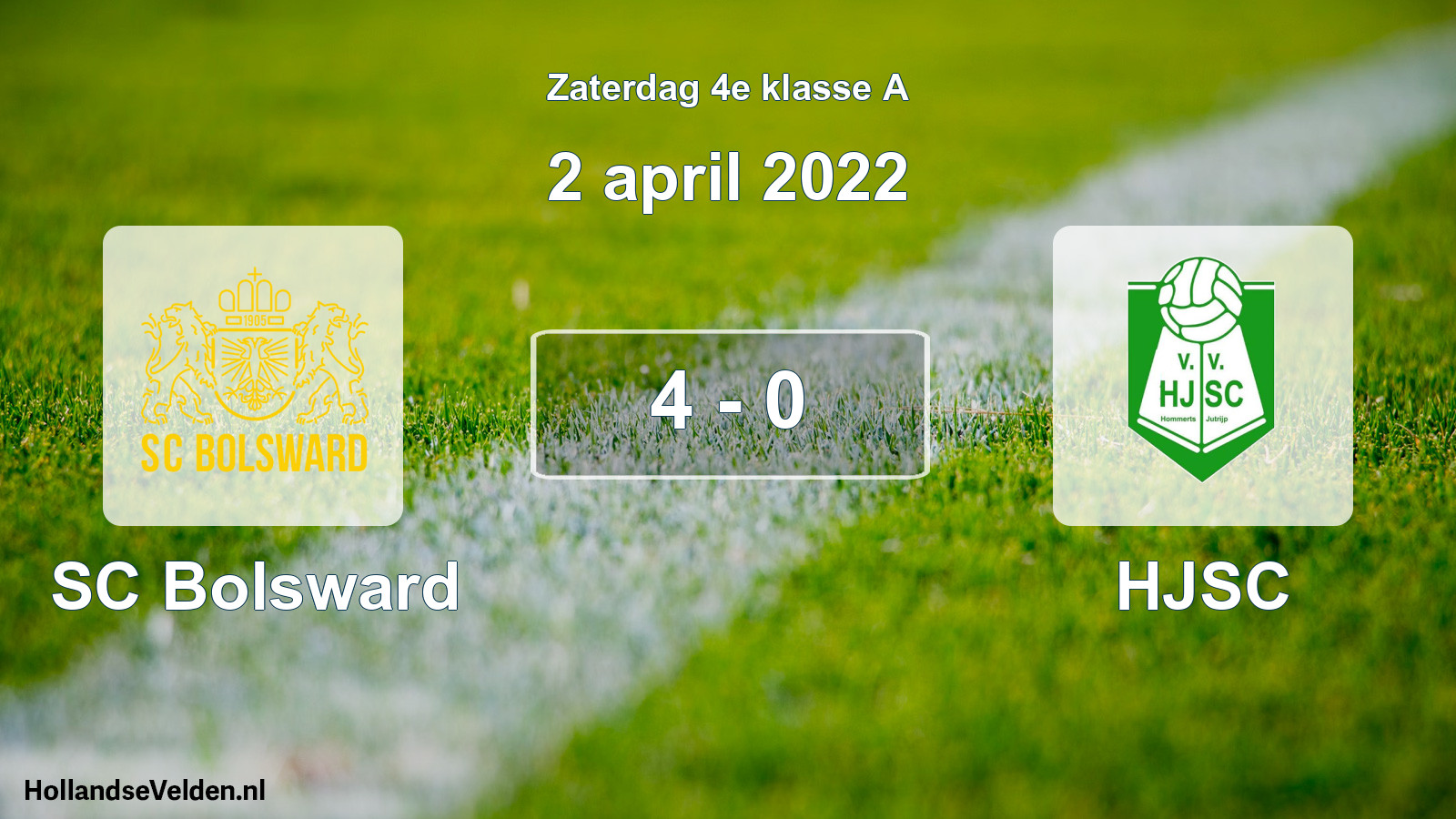 Total number of matches played: SC Bolsward - HJSC 4 - 0 (2 April 2022)
