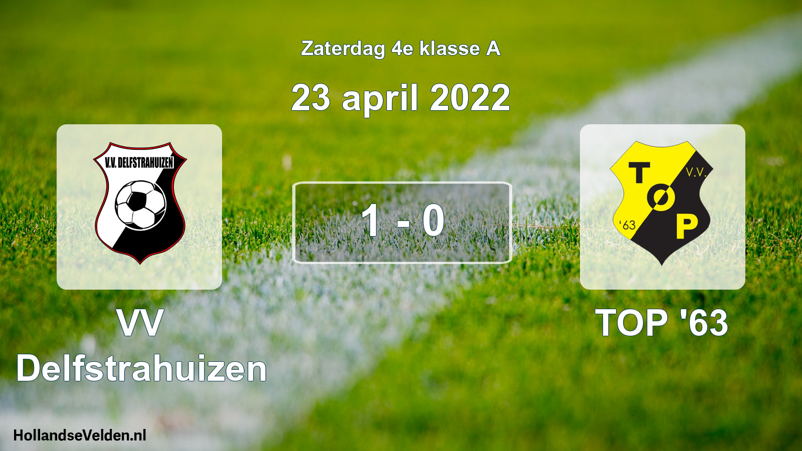 Total number of matches played: VV Delfstrahuizen - TOP '63 1 - 0 (23 April 2022)