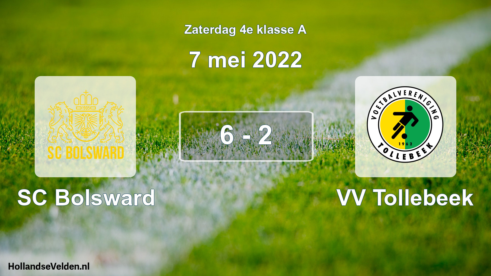 Total number of matches played: SC Bolsward - VV Tollebeek 6 - 2 (7 May 2022)