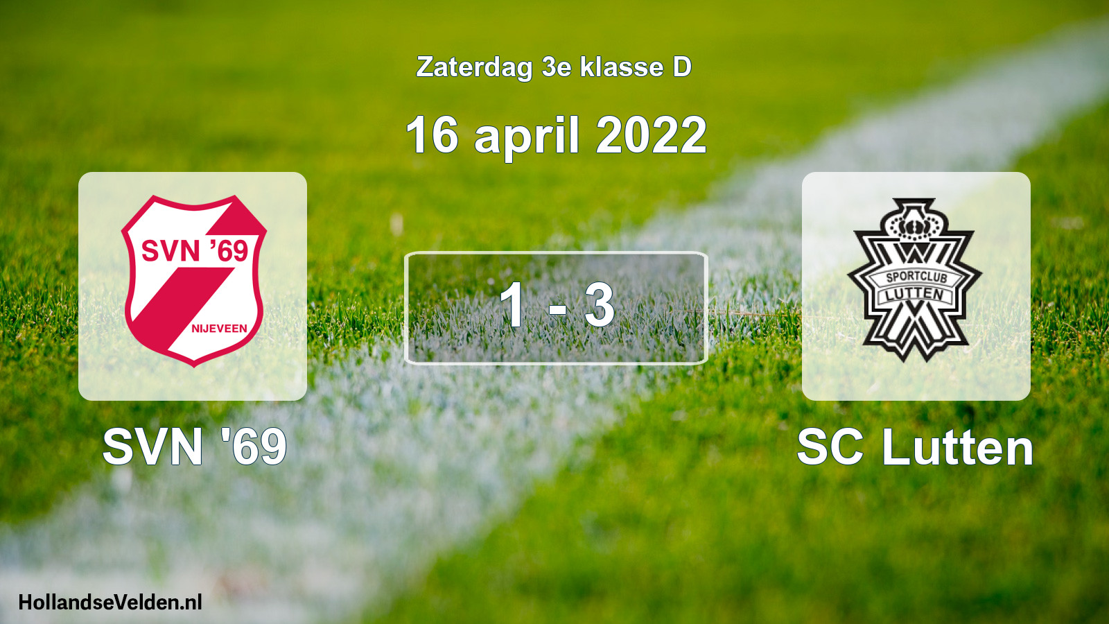 Total number of matches played: SVN '69 - SC Lutten 1 - 3 (16 April 2022)