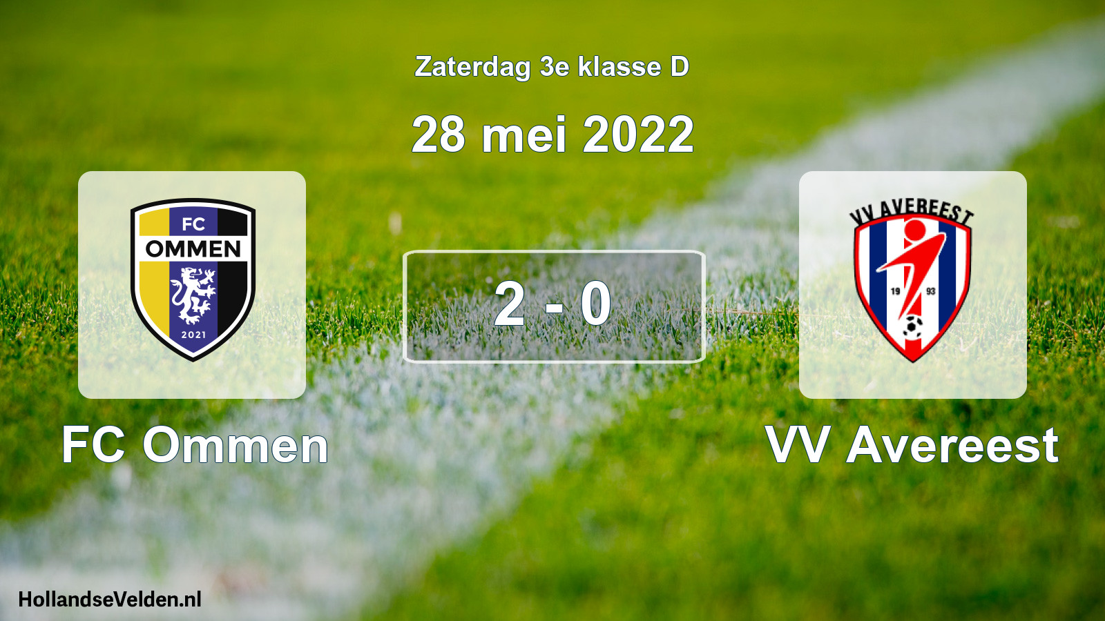 Total number of matches played: FC Ommen - VV Avereest 2 - 0 (28 May 2022)