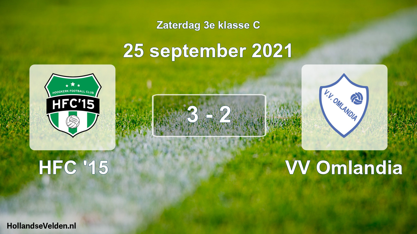 Total number of matches played: HFC '15 - VV Omlandia 3 - 2 (25 September 2021)