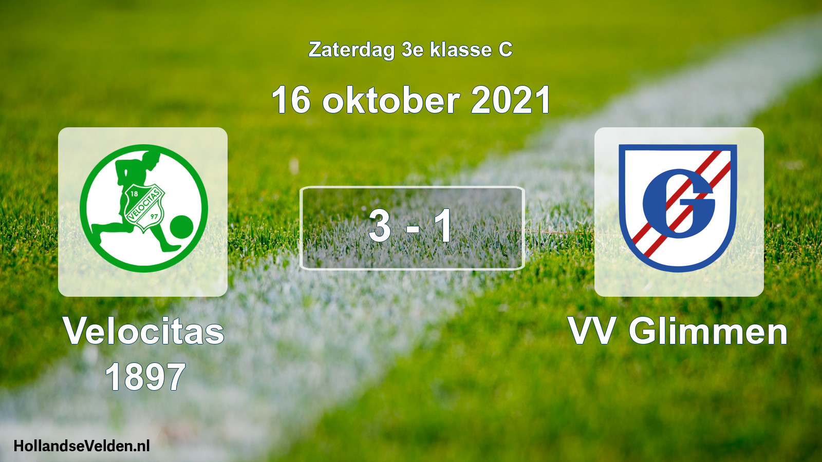 Total number of matches played: Velocitas 1897 - VV Glimmen 3 - 1 (16 October 2021)