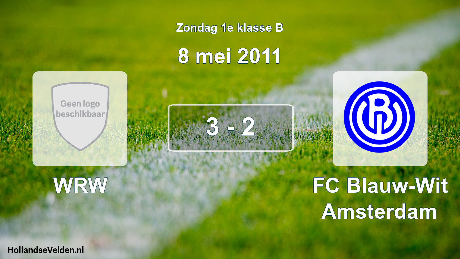 Total number of matches played: WRW - FC Blauw-Wit Amsterdam 3 - 2 (8 May 2011)
