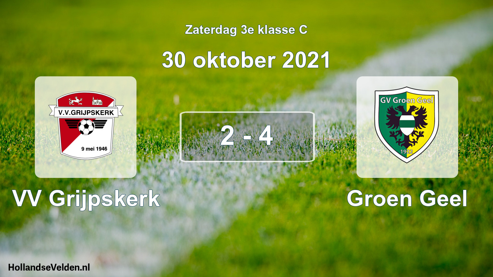 Total number of matches played: VV Grijpskerk - Groen Geel 2 - 4 (30 October 2021)