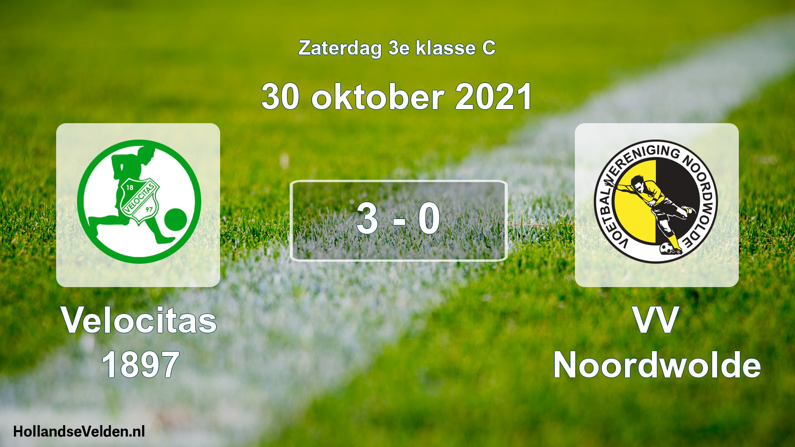 Total number of matches played: Velocitas 1897 - VV Noordwolde 3 - 0 (30 October 2021)
