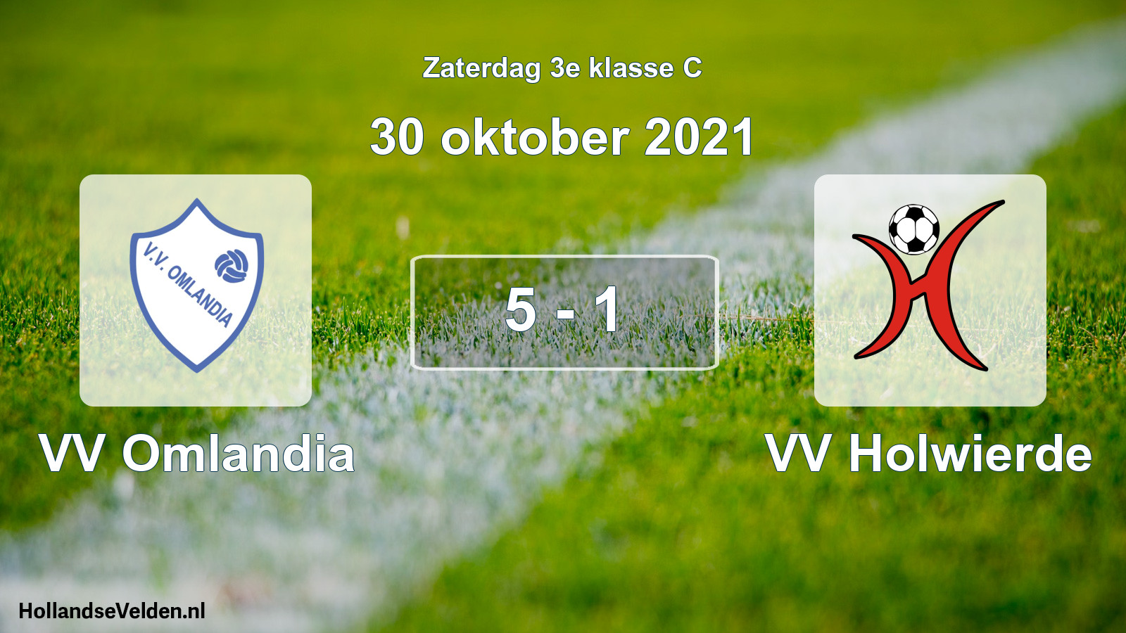 Total number of matches played: VV Omlandia - VV Holwierde 5 - 1 (30 October 2021)