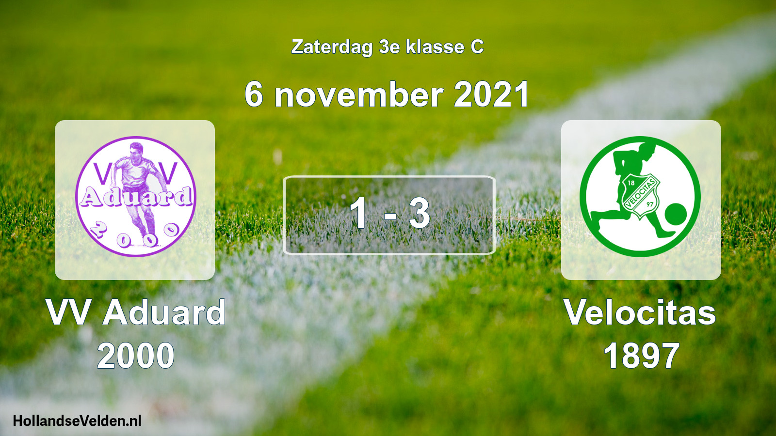 Total number of matches played: VV Aduard 2000 - Velocitas 1897 1 - 3 (6 November 2021)