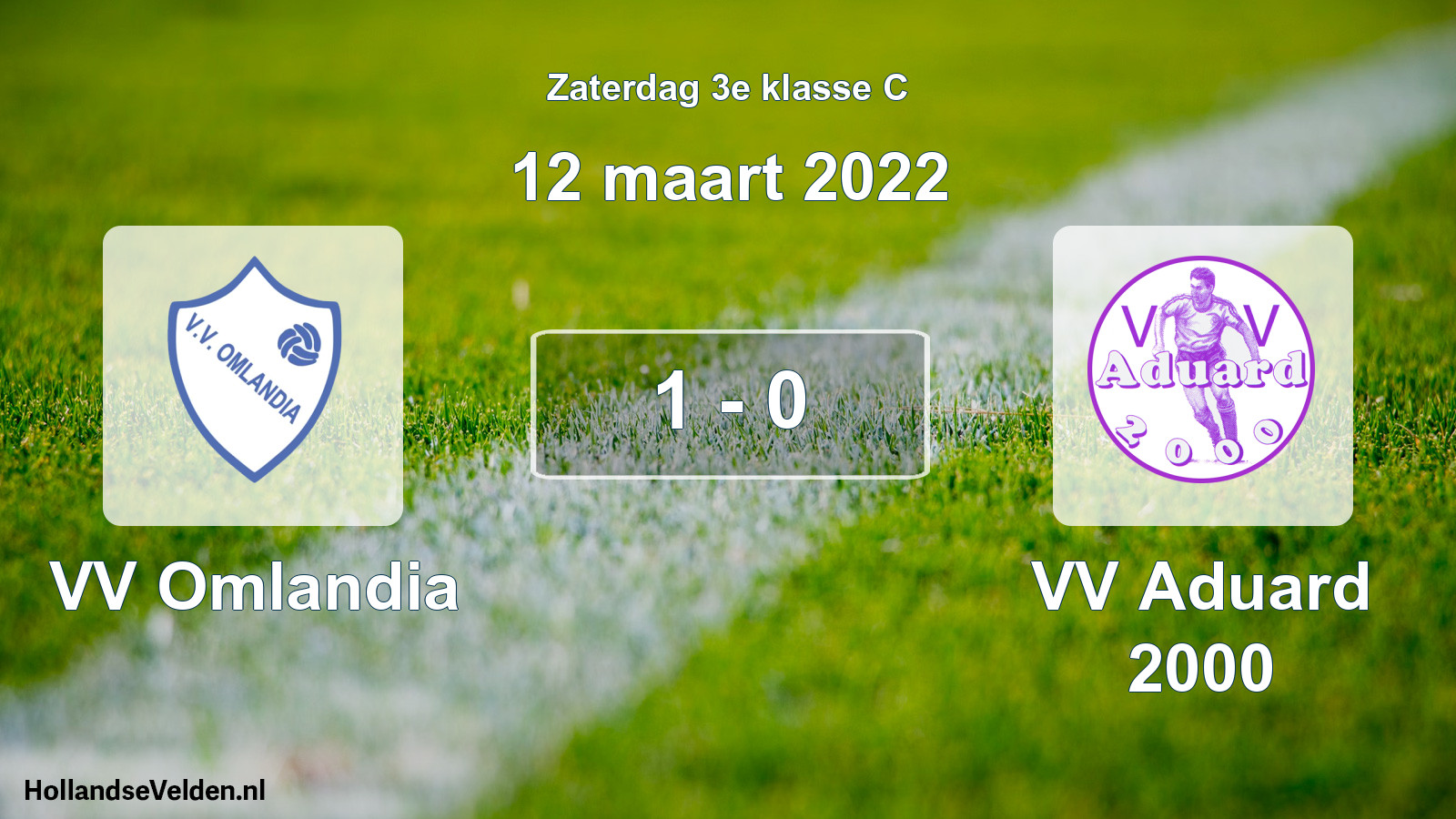 Total number of matches played: VV Omlandia - VV Aduard 2000 1 - 0 (12 March 2022)
