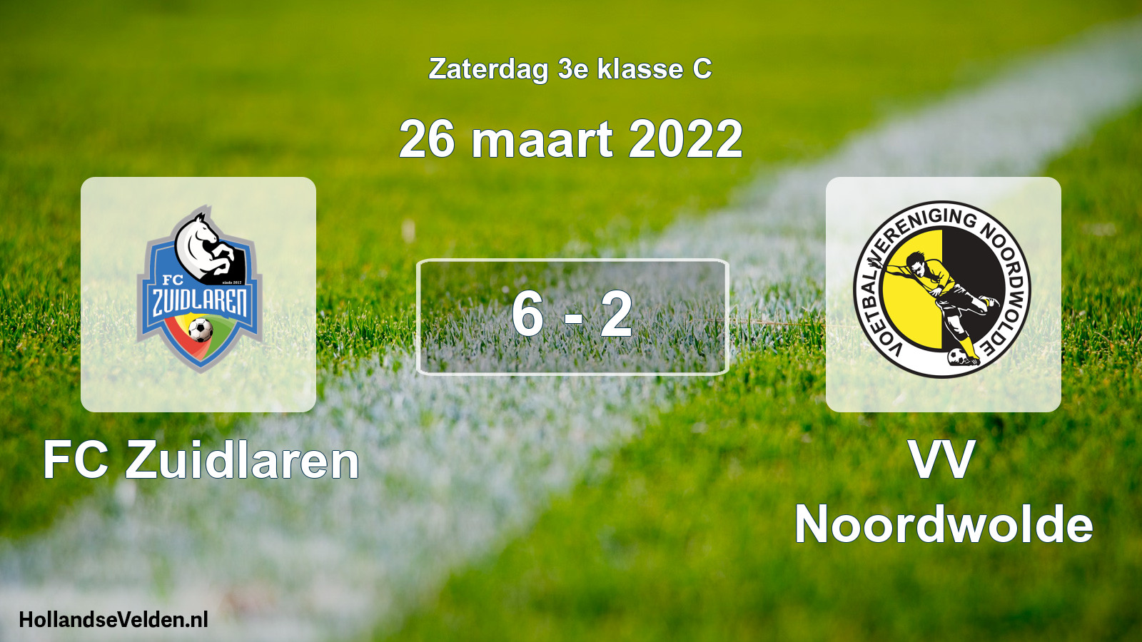 Total number of matches played: FC Zuidlaren - VV Noordwolde 6 - 2 (26 March 2022)